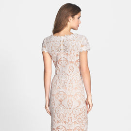 Illusion Yoke Lace Sheath Dress